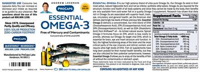 Essential Omega-3 label