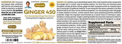 Ginger 450 label