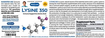 Lysine 350 label