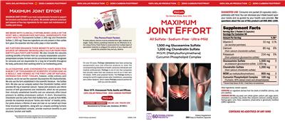 Maximum Joint Effort label