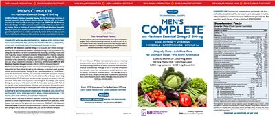 Men's Complete with Maximum Essential Omega-3 500 mg label