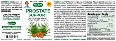 Prostate Support label