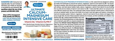 Ultimate Calcium-Magnesium Intensive Care label