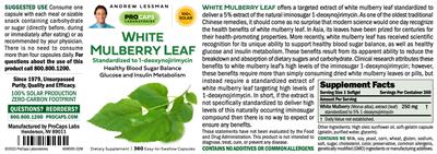 White Mulberry Leaf label