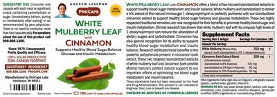 White Mulberry Leaf with Cinnamon label