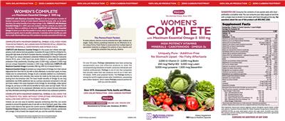 Women's Complete with Maximum Essential Omega-3 500 mg label