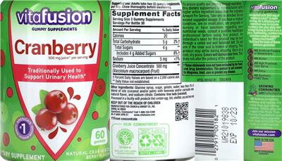 Cranberry Natural Cran-Mixed Berry Flavor label