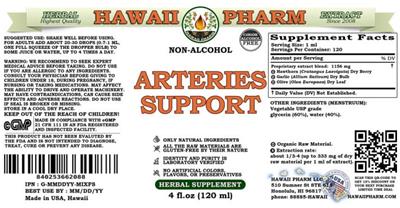 Arteries Support Non-Alcohol label