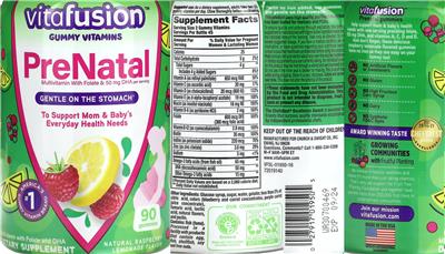 PreNatal Natural Raspberry Lemonade Flavor label