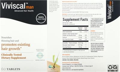 man Advanced Hair Health label