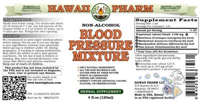Blood Pressure Mixture Non-Alcohol label