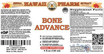 Bone Advance label