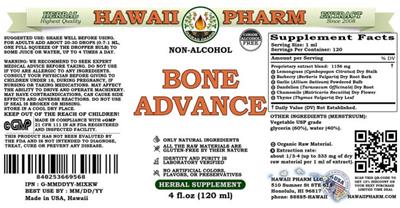 Bone Advance Non-Alcohol label