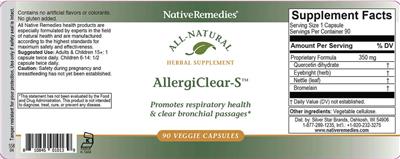 AllergiClear-S label