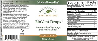 BioVent Drops label