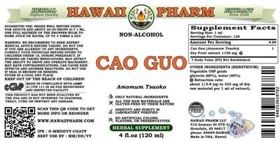 Cao Guo Non-Alcohol label