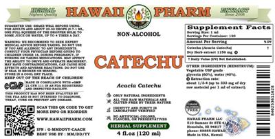 Catechu Non-Alcohol label