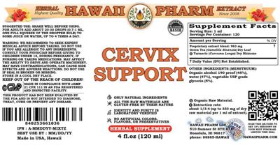 Cervix Support label