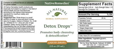 Detox Drops label