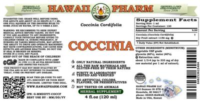 Coccinia Alcohol Free label