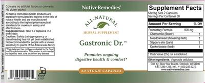 Gastronic Dr. label