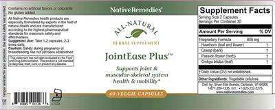 JointEase Plus label