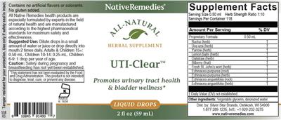 UTI-Clear label