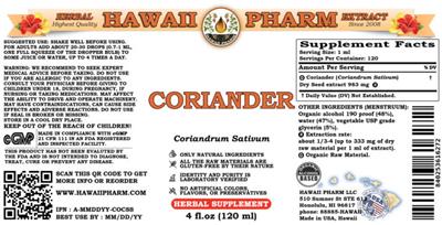 Coriander label