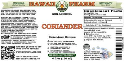Coriander Non-Alcohol label