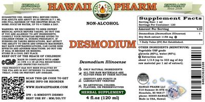 Desmodium Non-Alcohol label