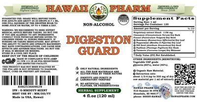 Digestion Guard Non-Alcohol label