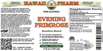 Evening Primrose Non-Alcohol label