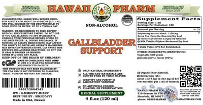 Gallbladder Support Non-Alcohol label