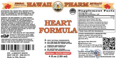 Heart Formula label