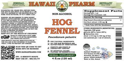 Hog Fennel Non-Alcohol label