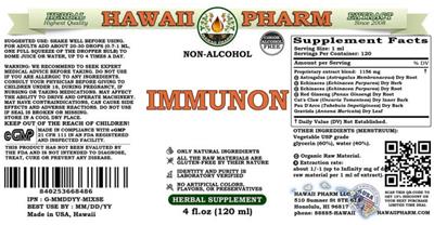Immunon Non-Alcohol label