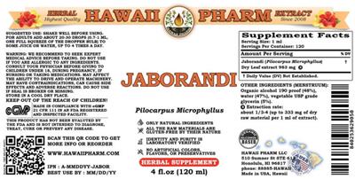 Jaborandi label