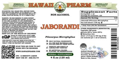 Jaborandi Non-Alcohol label