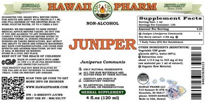 Juniper Non-Alcohol label