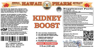 Kidney Boost label
