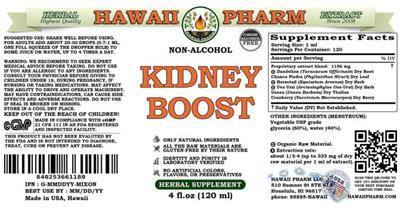 Kidney Boost Non-Alcohol label