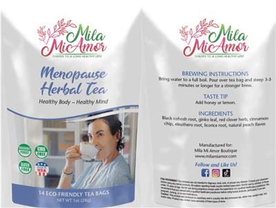 Menopause Herbal Tea label