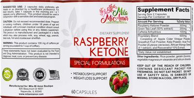 Raspberry Ketone label