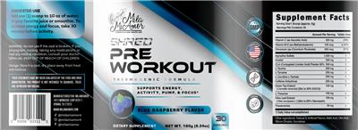Shred Blue Raspberry Flavor label