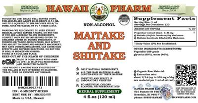 Maitakie and Shiitake Non-Alcohol label