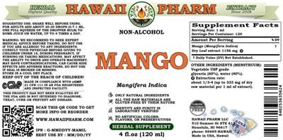 Mango Non-Alcohol label