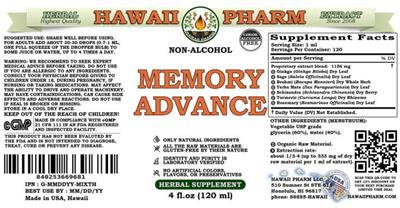 Memory Advance Non-Alcohol label