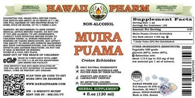 Muira Puama Non-Alcohol label