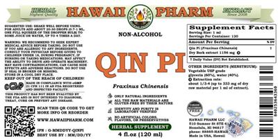 Qin Pi Non-Alcohol label