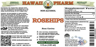 Rosehips Alcohol Free label
